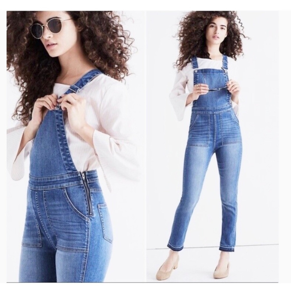 Madewell Raw Hem Denim Overalls Size S, EUC